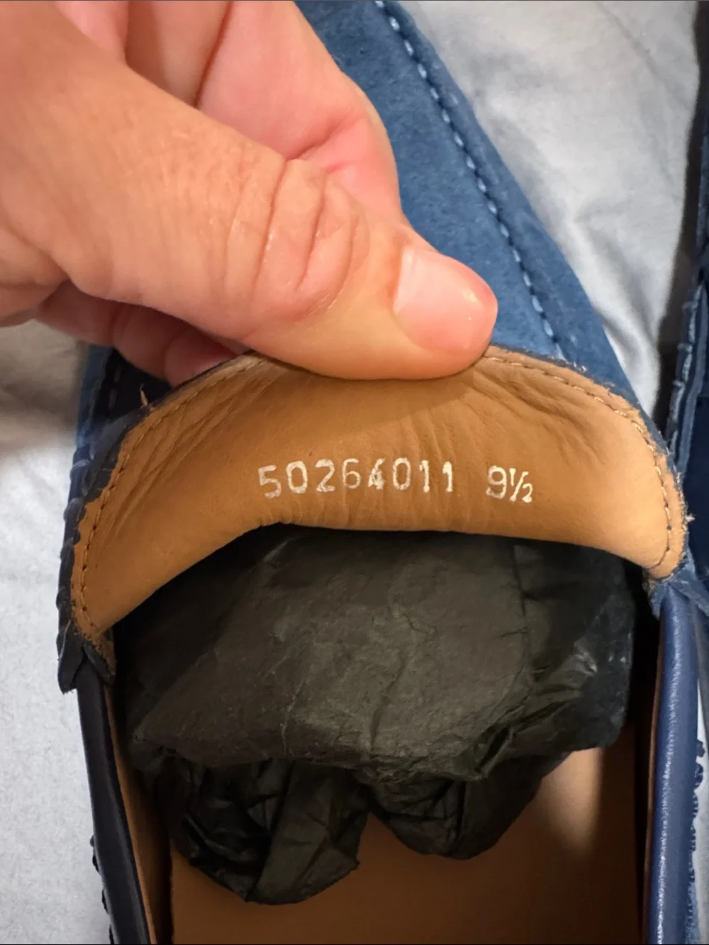 Boss Blue Suede Penny Loafers